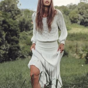 White Eyelet Maxi Dress - Brand Unspecified
